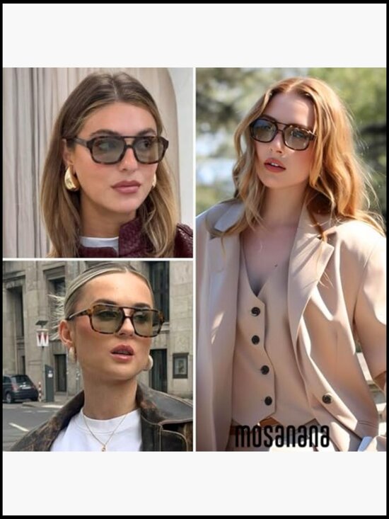 Vintage Aviator Sunglasses for Small Face Narrow Double Bridge main image 6